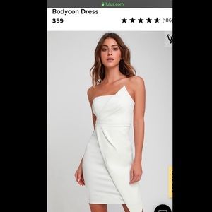 Lulus white strapless dress